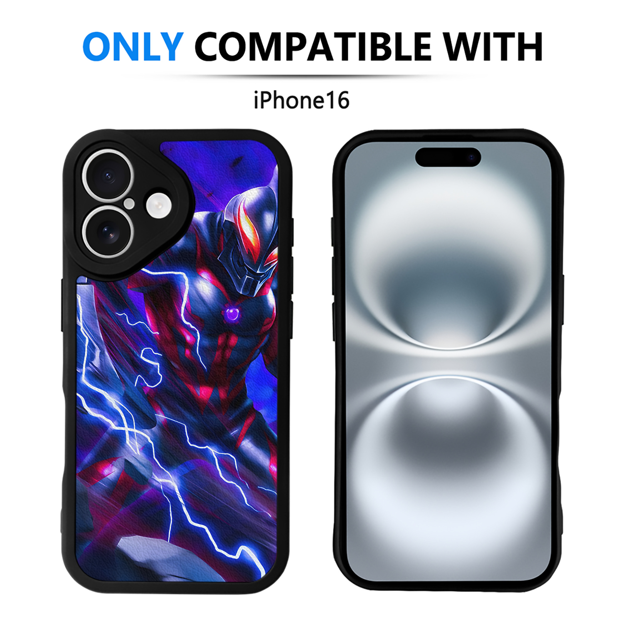 （画像用） ウルトラマン Ultraman 【iPhone 16シリーズ対応】シリコンスマホケース（レザー調） 材質：シリコン